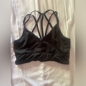 Born primitive gold sparkle black sports bra